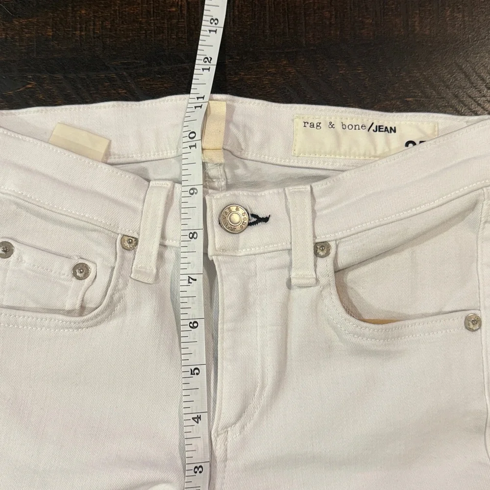 rag & bone White Raw Hem Skinny Ankle Jeans 25 Stretch - Picture 10 of 10